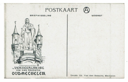 Postkaart van de Mechelse kunstenaar Alfred Ost