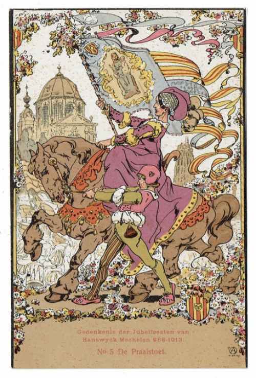 Postkaart van Alfred Ost de praalstoet