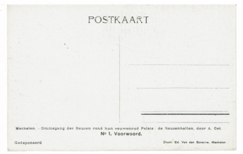 Postkaart van de Mechelse kunstenaar Alfred Ost