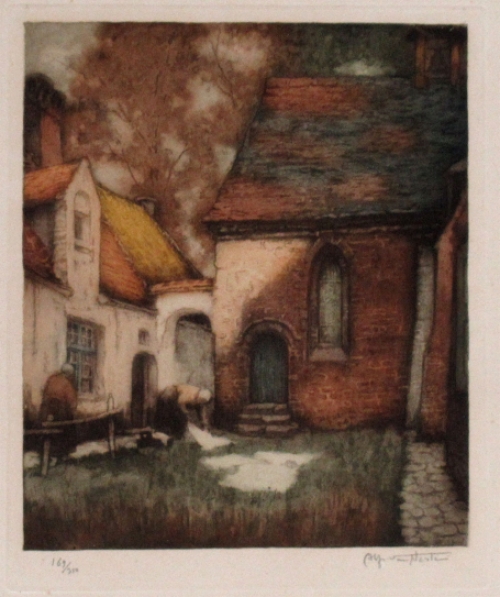 Etch from the Belgian artist Alfred Van Neste