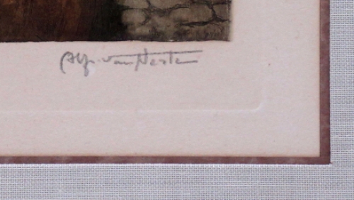 Belgische etser en lithograaf Alfred Van Neste