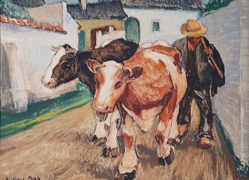 Impressionistisch schilderij door de Belgische kunstenaar Alphonse Mora