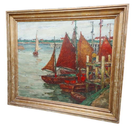 Bootjes aan de aanlegsteiger in de haven