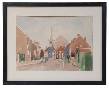 Aquarel van de Belgische kunstschilder Antoon Luyckx