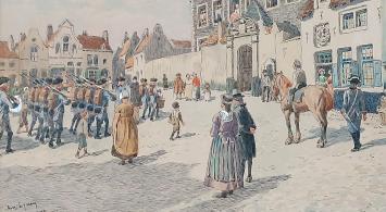 Amédée Lynen met een mooie aquarel uit 1925