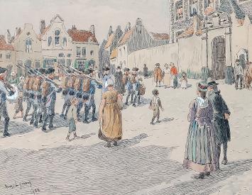 Aquarel, Quartier Militaire 1925