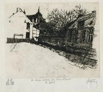 Een ets van Diest van de Belgische etser André Colpin kopen