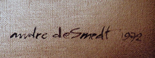 André Desmedt met en winterlandschap