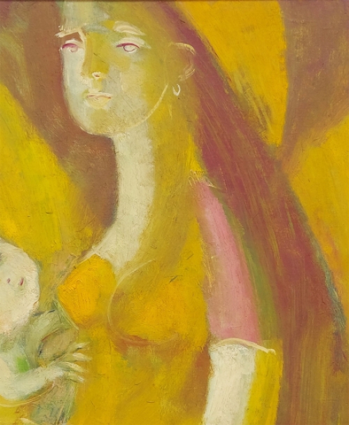 Moeder en kind, groot schilderij kopen