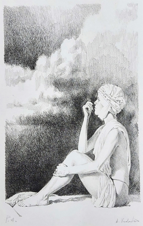 Kunstwerk van de Italiaanse kunstenaar Angelo Vadala