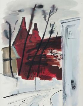 Abstract expressionistisch schilderij van Anna Staritsky