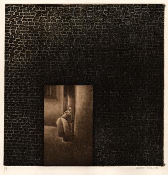 Anne Donck of Nanou Donck met een ets