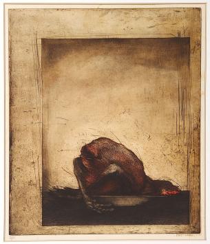 Anne Wolfersmet een ets, mezzotint