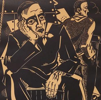 Linocut of linosnede