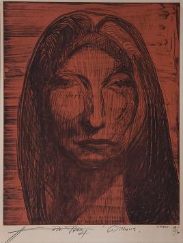 Anto Diez met kunstwerk uit 1970