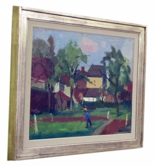 Boerderijerf met harkende boer 1944