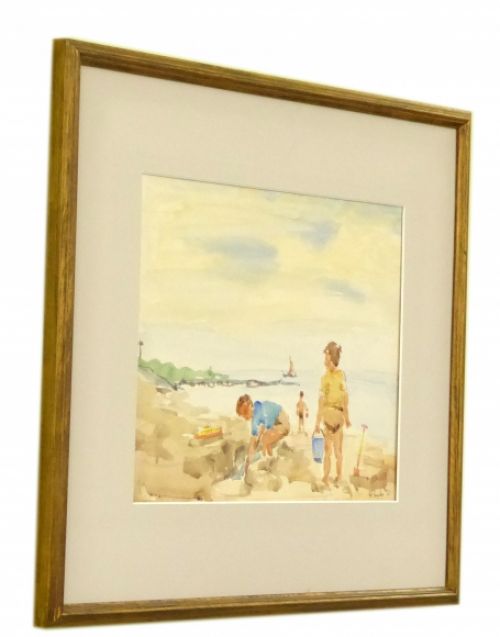 Waterverfschildererij van de Belgische kunstschilder Antoon Luyckx