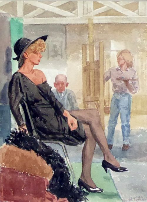 Het model gemaakt door de Belgische schilder Antoon Luyckx