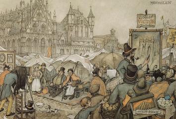 Litho van Mechelen van Anton Pieck