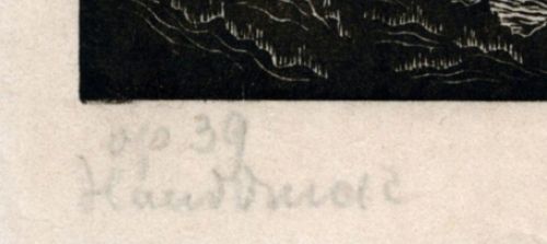 Houtsnede van Franz Emanuel Hecht