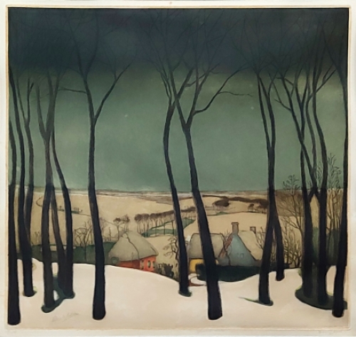 Armand Apol  met een kleurenlitho