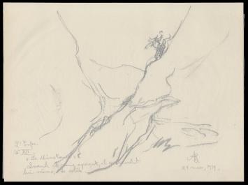 Kunstwerkje op papier uit 1939 van A. Jamar