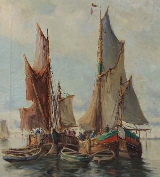 Boten en mensen op het water