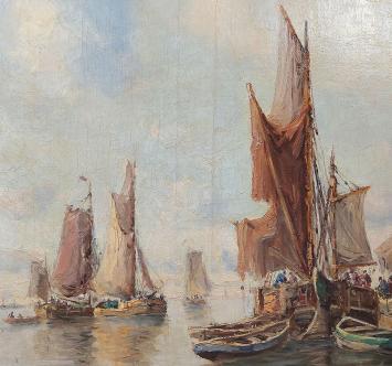 Boten en mensen op het water