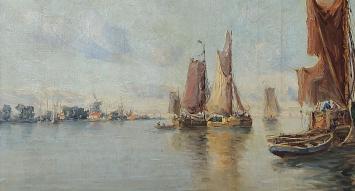 Boten en mensen op het water