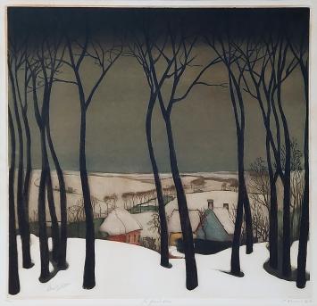 Armand Apol  met een kleurenlitho