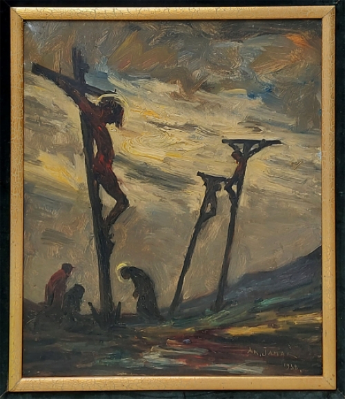 Een schilderij op canvas van de kunstschilder Armand Jamar