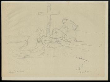 Kunstwerkje op papier uit 1941 van A. Jamar