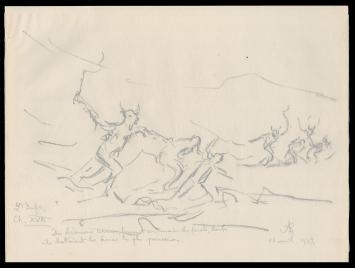 Kunstwerkje op papier uit 1939 van A. Jamar