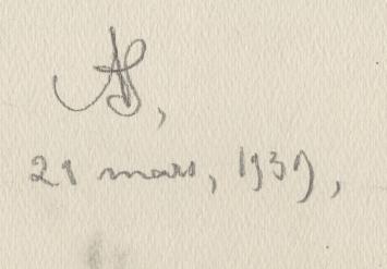 Kunstwerkje uit 1939 van A. Jamar