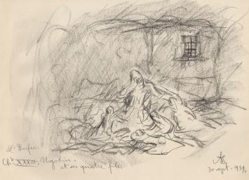 Schets van de kunstenaar Armard Jamar uit 1939