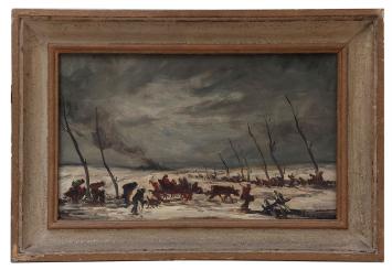 Olieverfschilderij van de Belgische kunstenaar Armand Jamar
