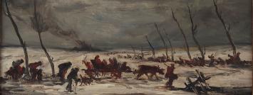 Kunstwerkje op canvas van A. jamar uit 1940