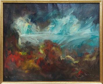 Olieverfschilderij van de kunstenaar Armand Jamar