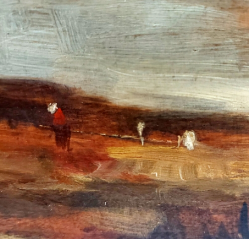 Schilderij van een landschap