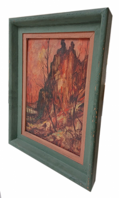 Woest roodgekleurd landschapje 1934
