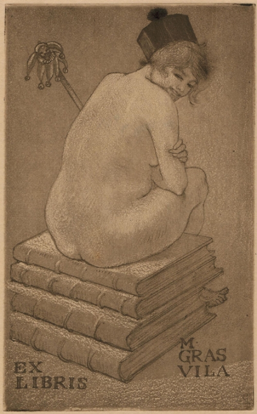 Armand Rassenfosse met een ex libris