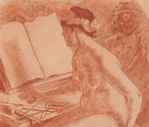 Armand Rassenfosse, ex libris voor Raymond Keon