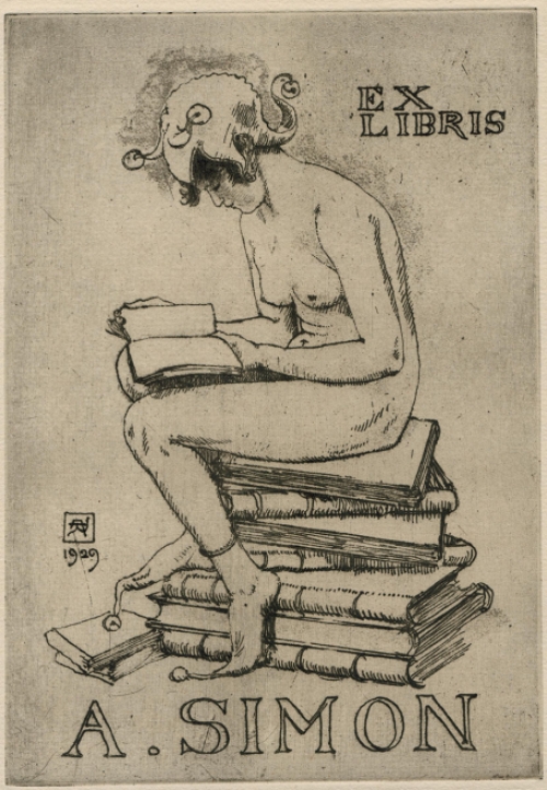 Gesigneerde ets van Armand Rassenfosse