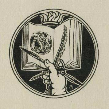 Armand van der Elst met een ex libris voor ABCDE