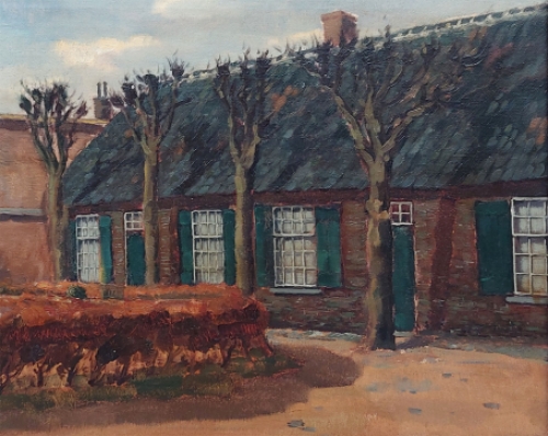Arnout van Gilst met een schilderij