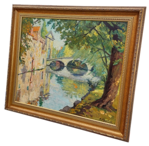 De brug en de ingang van het Brugse begijnhof