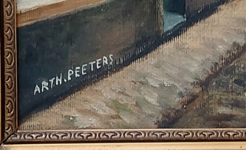 Schilderij van de Belgische kunstschilder Arthur Peeters