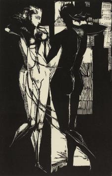 Toussain André met twee mensen uit 1966