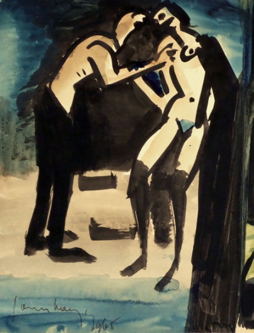 Painting from Charles Counhaye from 1965