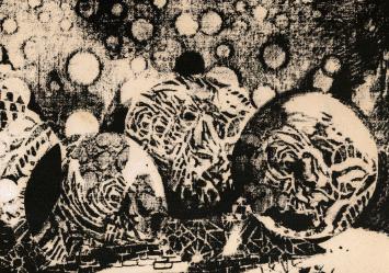 werk op papier van de Belgische kunstenaar Aubin Pasque.